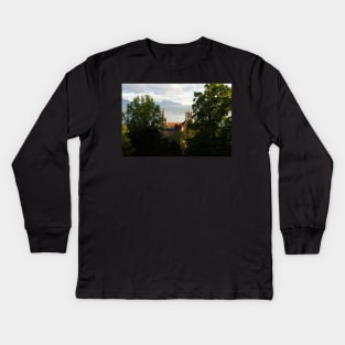 Lausanne Cathedral from Sauvabelin Tower, Lausanne, Switzerland Kids Long Sleeve T-Shirt